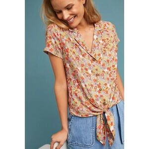 Maeve Bateau Buttondown Blouse • Anthropologie • Women’s XS/S